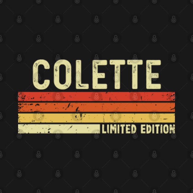 Colette First Name Vintage Retro Gift For Colette by CoolDesignsDz