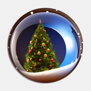 Christmas Tree in Glass Ball Pin