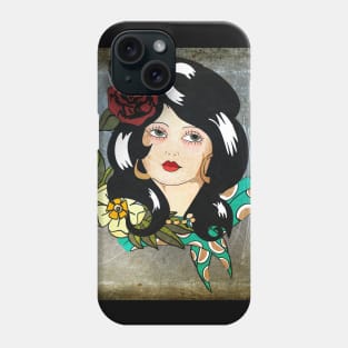 Pretty girl tattoo Phone Case