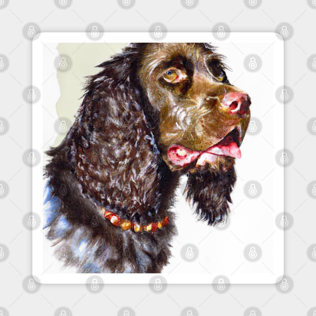 Boykin Spaniel Watercolor - Dog Lover Gifts Magnet by Edd Paint Something