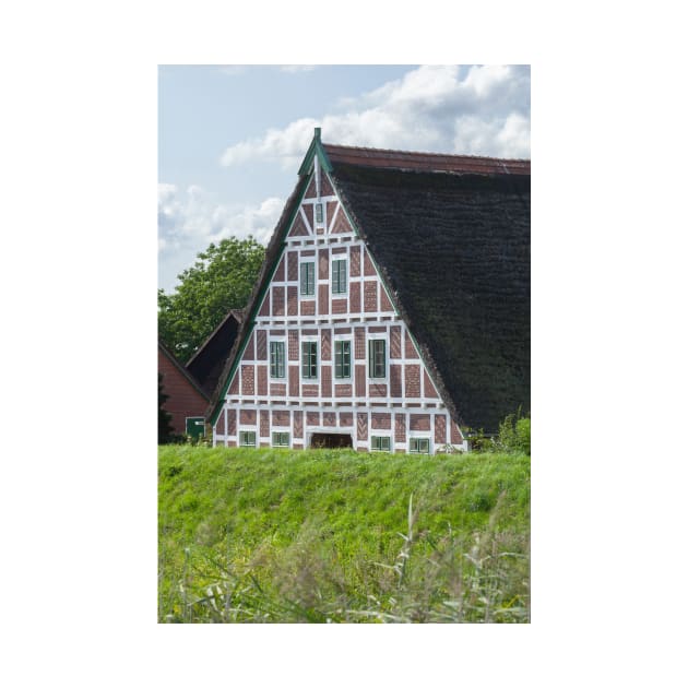 Half-timbered house, Mittelkirchen, Altes Land, Lower Saxony, Germany by Kruegerfoto