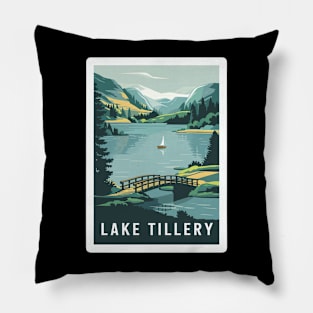 Tillery Lake North Carolina Panorama of Tranquil Landscape Pillow