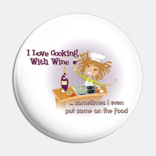 i LOVE COOKING WITH WINE Pin