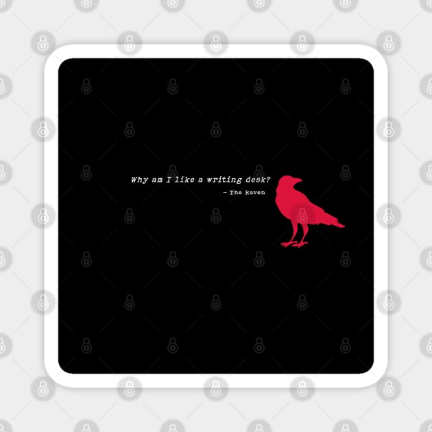 Raven Poe Quote Magnet by Bored Imagination Pop Art Absurdities 