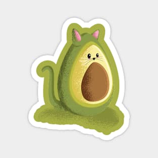 Avocado Cat Magnet