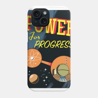 Power For Progress Vintage Science poster Phone Case