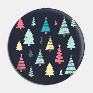 Christmas tree pattern, pastel Pin