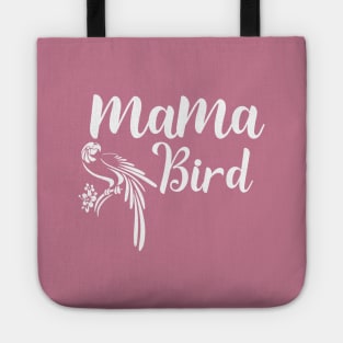 Mama Bird Letter Print Women Parrot Bird Funny Graphic Mothers Day Tote