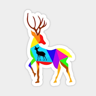 Colorful deer Magnet