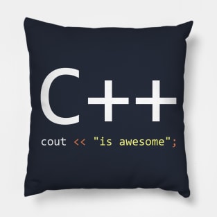 C++ is awesome - Computer Programming Pillow