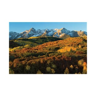 Trees With Mountain Range In The Background At Dusk T-Shirt