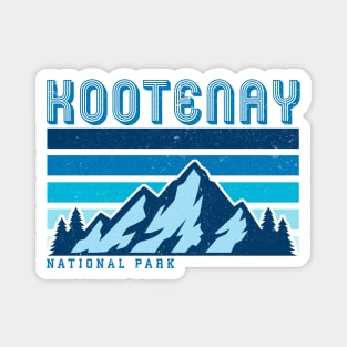 Kootenay national park retro vintage mountains Magnet