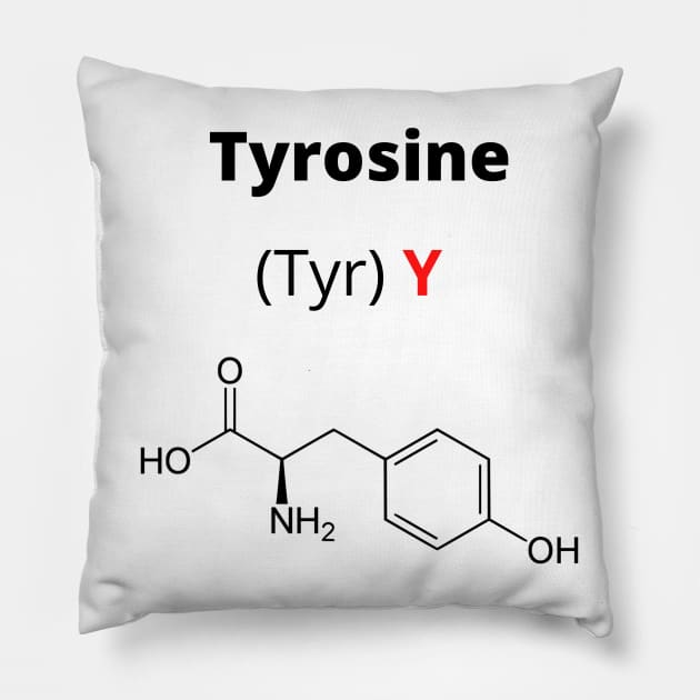 Amino acid Tyrosine Pillow by RedPOD