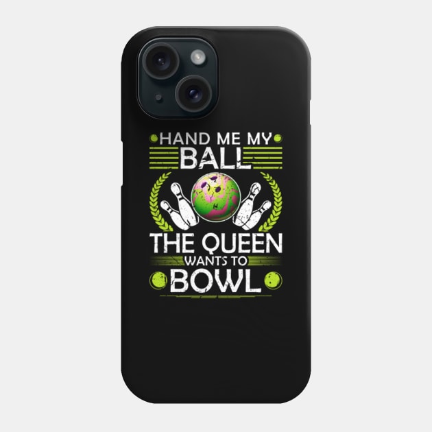 Bowling Ball Queen Bowl Women Bowler Phone Case by Humbas Fun Shirts