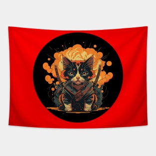 Ninja Kitten Tapestry