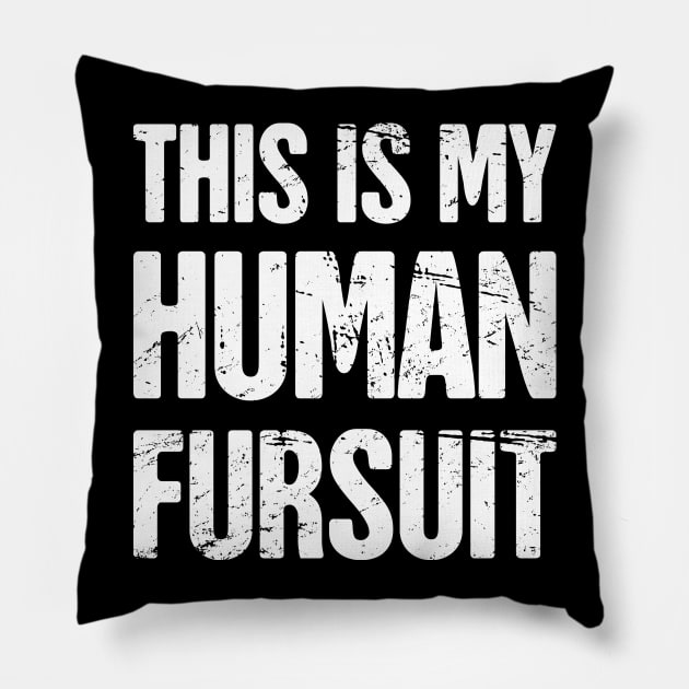 Funny Anthro Furry Fandom Fursuit Con Gift Pillow by MeatMan