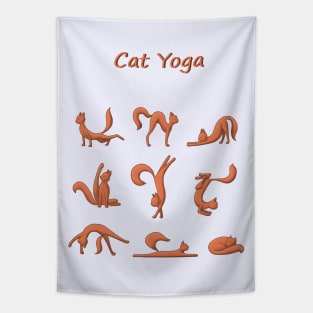 Cat Yoga Tapestry