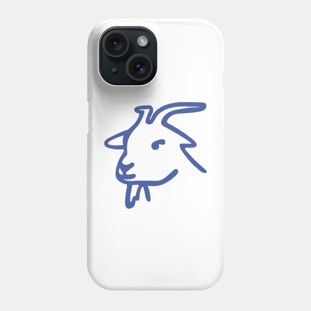 Simone Biles Greatest of All Time Blue GOAT Drawing Phone Case by GrellenDraws