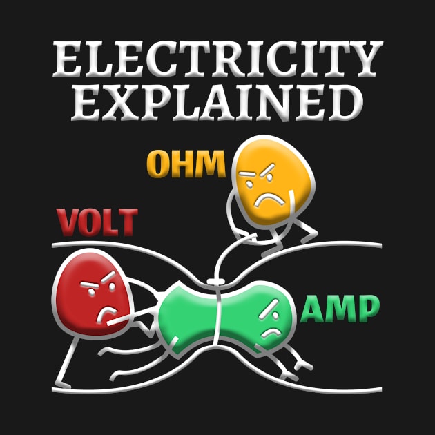 Funny Electrician Design Explains Electricity by SpruchBastler