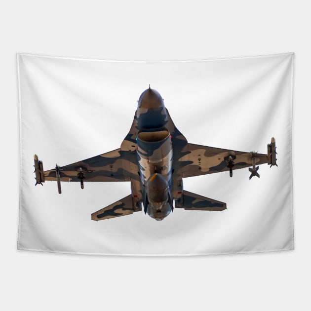 F-16 Blizzard Aggressor Head-On No Background Tapestry by acefox1