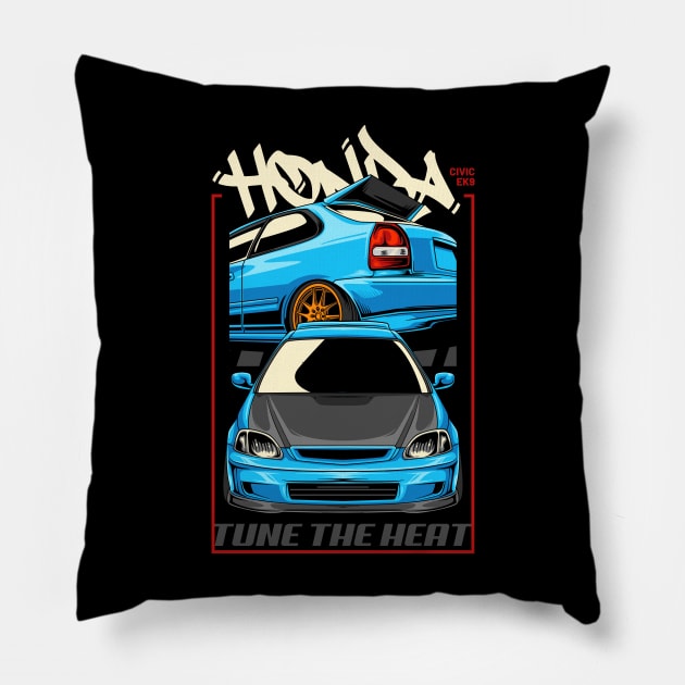 Civic EK9 Fanatic Pillow by Harrisaputra