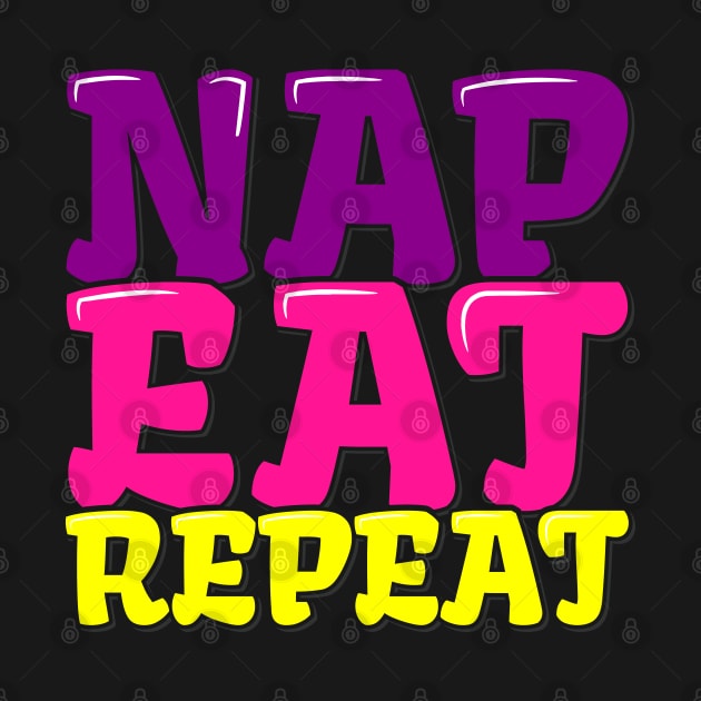 Funny Thanksgiving Nap Eat Repeat by ardp13