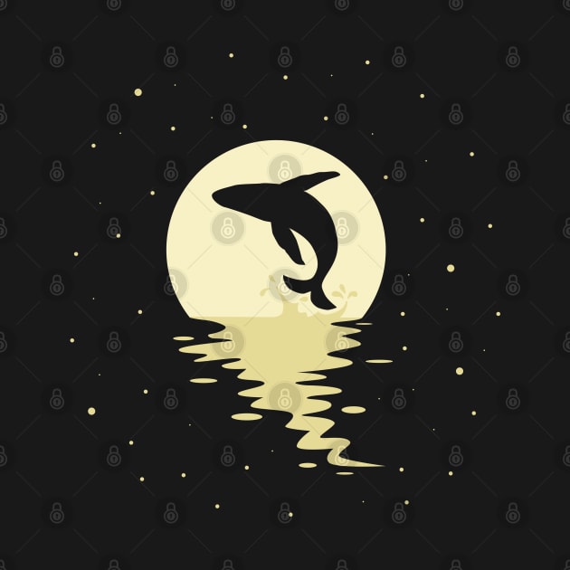 whale jumping to the moon by sj_arts