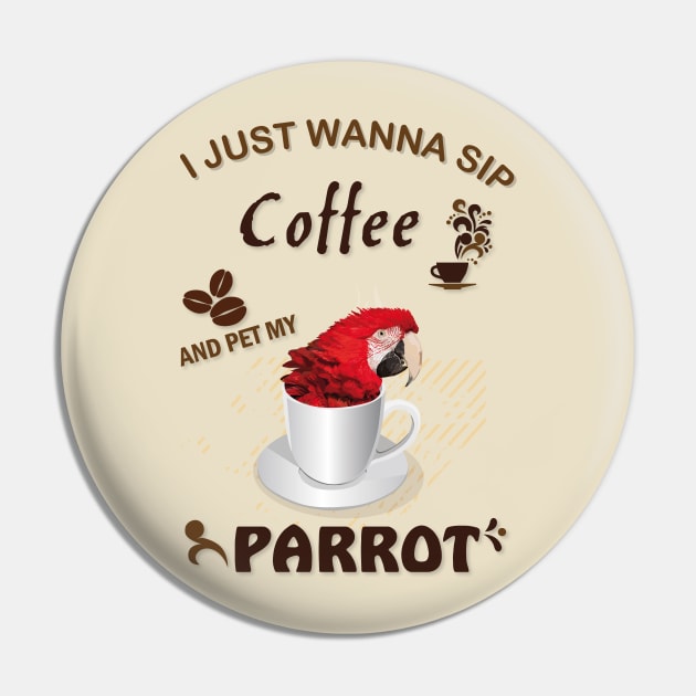 i just wanna sip coffee and pet my parrot Pin by obscurite