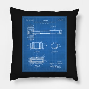 Judge Gavel Patent - Lawyer Art - Blueprint Pillow