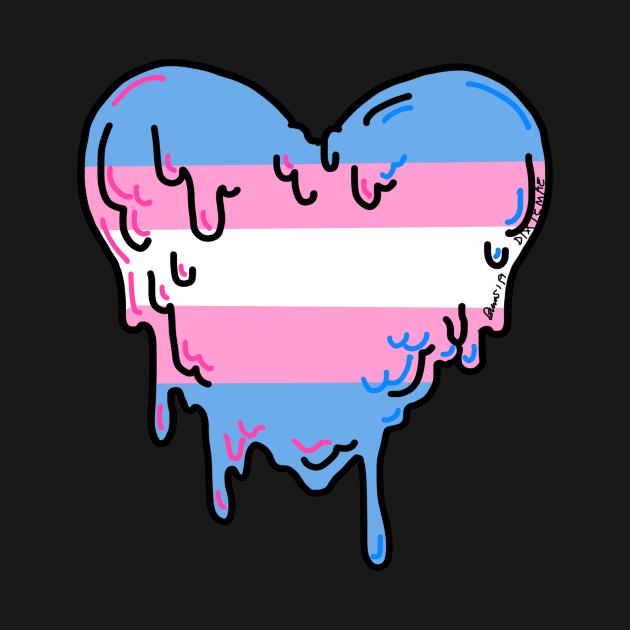 Trans Pride heart design by DixxieMae