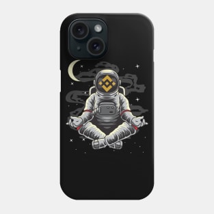 Astronaut Yoga Binance BNB Coin To The Moon Crypto Token Cryptocurrency Wallet Birthday Gift For Men Women Kids Phone Case