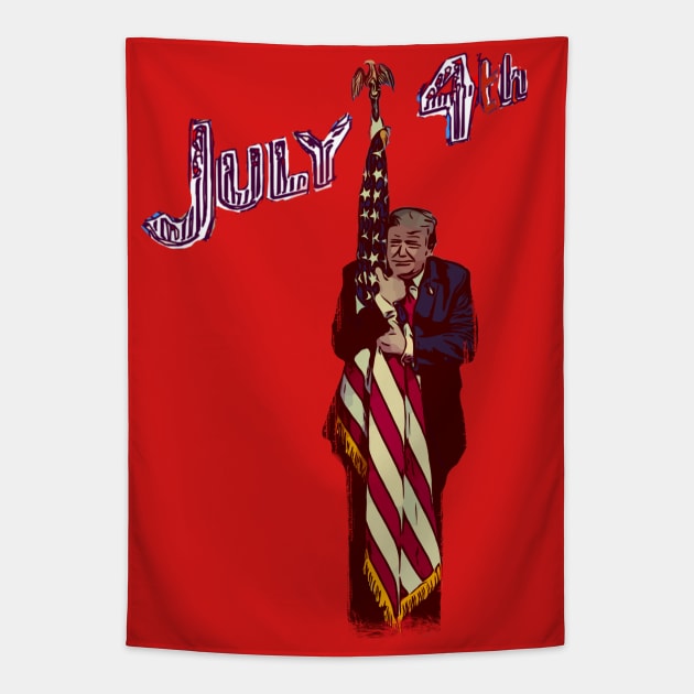 Trump July 4th independence day Tapestry by FasBytes