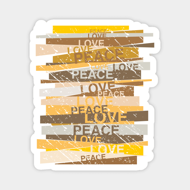 Peace and love Magnet by helintonandruw