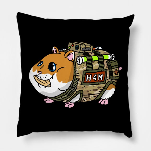 tactical hamster. Pillow by JJadx