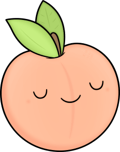 Happy Peach Magnet