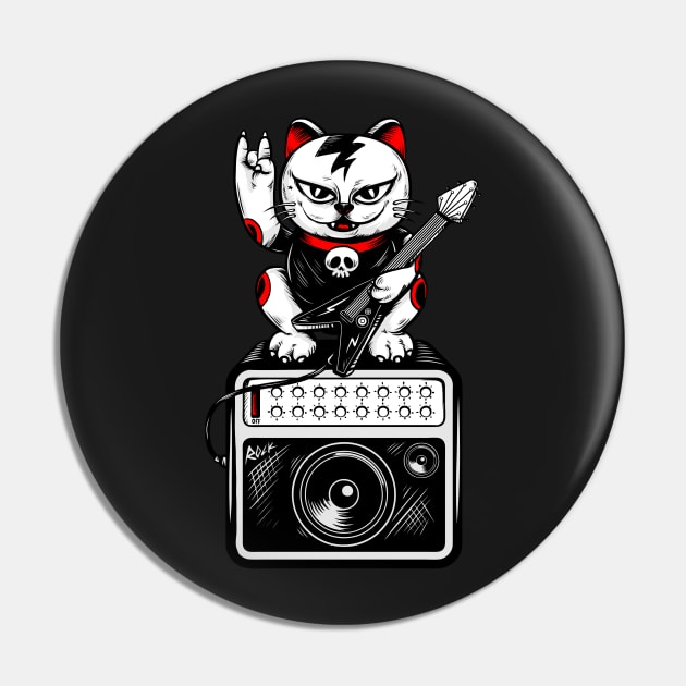 Rock Cat Pin by D3monic