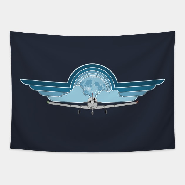 Piper Warrior Moonlight Tapestry by Kassi Skye