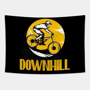 Downhill Mountain Biking Mountain Bike Biker Tapestry