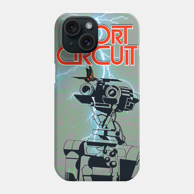 Short circuit minimal movie poster artwork Phone Case by retromegahero