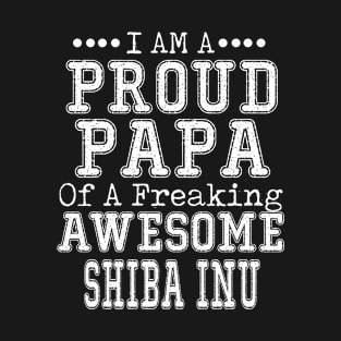 Proud Dad of an Awesome Corgi T-shirt Dog Dad Father's Day SHIBA INU T-Shirt