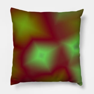 green red pink texture gradient Pillow