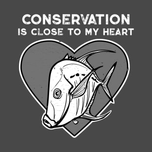 Lookdown Fish Conservation Heart T-Shirt