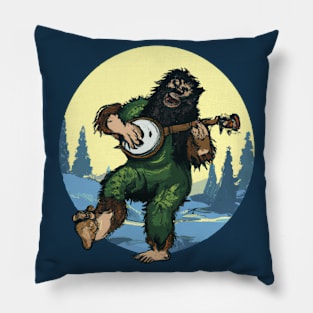 Sasquatch Playing Banjo Pillow