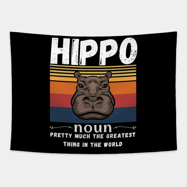 Hippo Animals Definition Tapestry by JustBeSatisfied