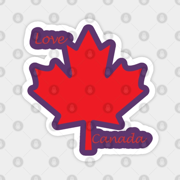 Love Canada Maple Leaf Magnet by Funky Aviation