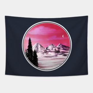 Three Sisters Pink Sunset Tapestry