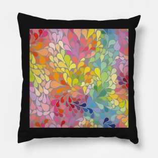 Rainbow Water Drops Hidden Heart Shining Gray Pillow