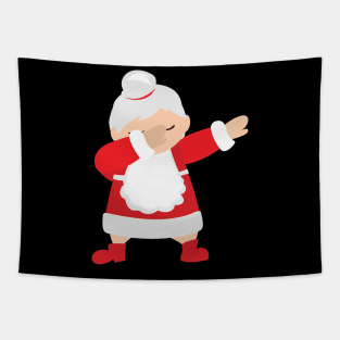 Dabbing Mrs Claus Tapestry