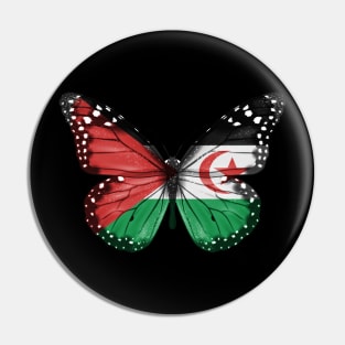 Western Saharan Flag  Butterfly - Gift for Western Saharan From Western Sahara Pin