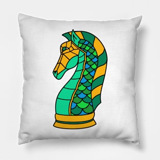 Aquatic Chess Knight Pillow